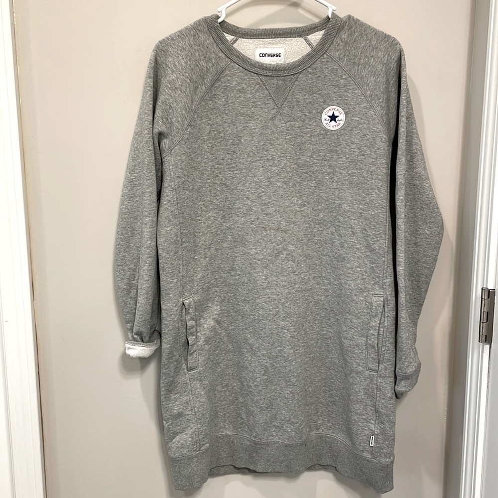 Converse grey sweatshirt dress!